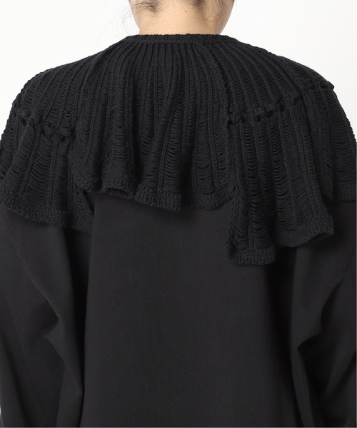 CITYSHOP（シティーショップ）の「CROCHET COLLAR L/Tシャツ（Tシャツ/カットソー・レディース・ホワイト/ブラック・FREE）」の9枚目の写真