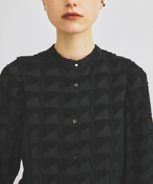 INella（イネラ）の「【INella(イネラ)】2WAYジャガードブラウス（シャツ/ブラウス・レディース・ブラック/グリーン・FREE）」の14枚目の写真