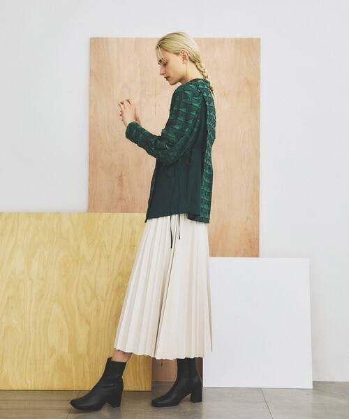 INella（イネラ）の「【INella(イネラ)】2WAYジャガードブラウス（シャツ/ブラウス・レディース・ブラック/グリーン・FREE）」の12枚目の写真