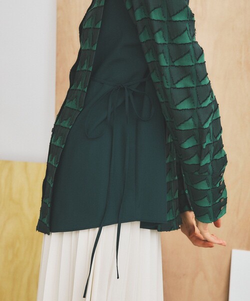 INella（イネラ）の「【INella(イネラ)】2WAYジャガードブラウス（シャツ/ブラウス・レディース・ブラック/グリーン・FREE）」の20枚目の写真