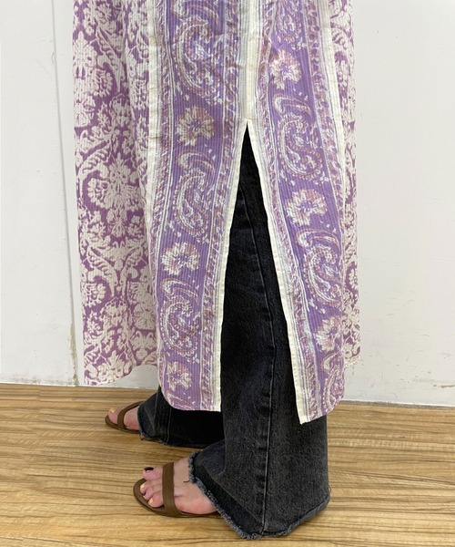 NE QUITTEZ PAS!(ヌキテパ)の「【WEB限定】(ne Quittez pas)コットンボビープリントドレス(ワンピース・レディース・チャコールグレー/パープル・FREE)」の21枚目の写真