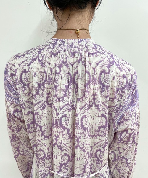 NE QUITTEZ PAS!(ヌキテパ)の「【WEB限定】(ne Quittez pas)コットンボビープリントドレス(ワンピース・レディース・チャコールグレー/パープル・FREE)」の20枚目の写真