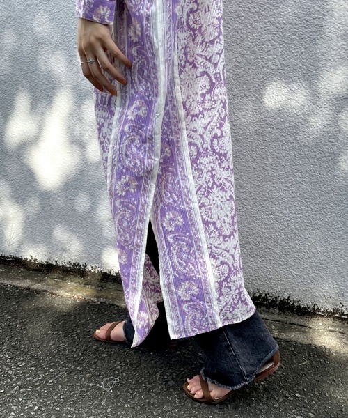 NE QUITTEZ PAS!(ヌキテパ)の「【WEB限定】(ne Quittez pas)コットンボビープリントドレス(ワンピース・レディース・チャコールグレー/パープル・FREE)」の15枚目の写真