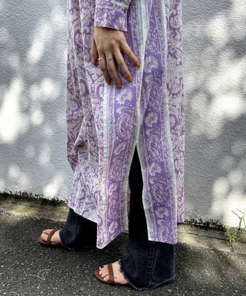 NE QUITTEZ PAS!(ヌキテパ)の「【WEB限定】(ne Quittez pas)コットンボビープリントドレス(ワンピース・レディース・チャコールグレー/パープル・FREE)」の16枚目の写真