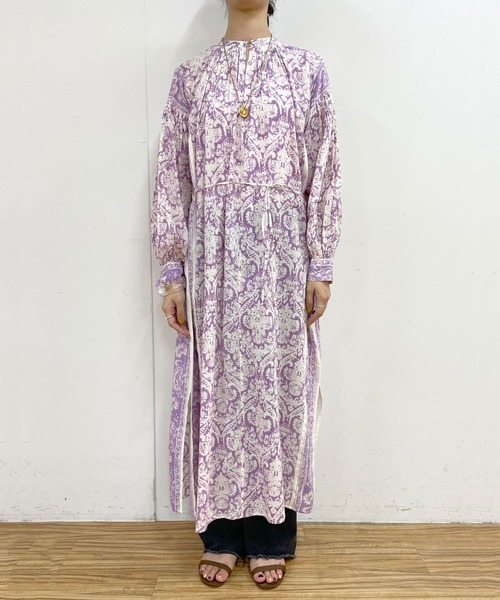 NE QUITTEZ PAS!(ヌキテパ)の「【WEB限定】(ne Quittez pas)コットンボビープリントドレス(ワンピース・レディース・チャコールグレー/パープル・FREE)」の17枚目の写真