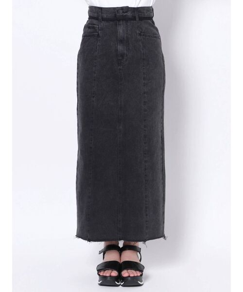 EMODA（エモダ）の「スイッチングデニムマキシスカート（デニムスカート・レディース・ブラック/ブルー・MEDIUM/SMALL）」の11枚目の写真