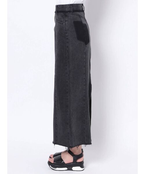 EMODA（エモダ）の「スイッチングデニムマキシスカート（デニムスカート・レディース・ブラック/ブルー・MEDIUM/SMALL）」の12枚目の写真