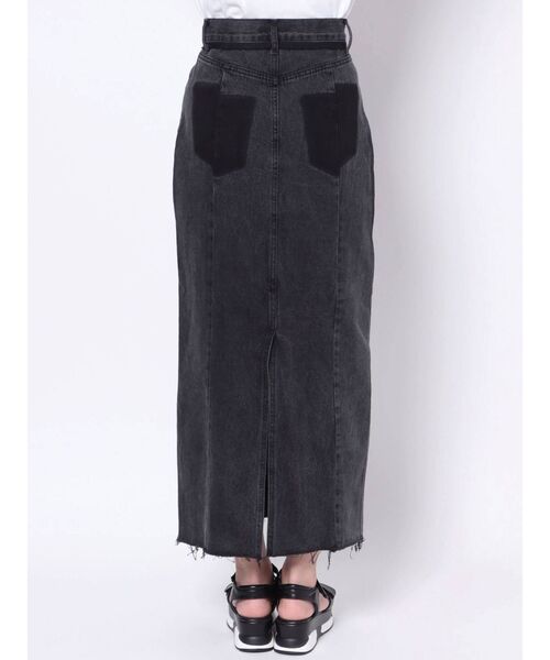 EMODA（エモダ）の「スイッチングデニムマキシスカート（デニムスカート・レディース・ブラック/ブルー・MEDIUM/SMALL）」の13枚目の写真