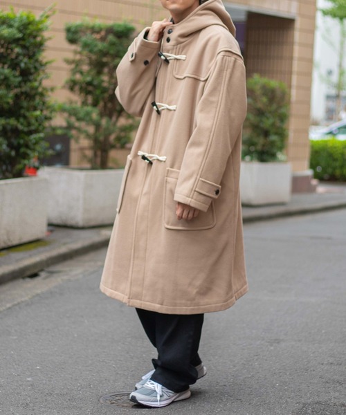 23区　大きいサイズ　イタリア製　上質　Virgin Wool ダッフルコート フェイクウールオーバーサイズダッフルコート【大きいサイズ