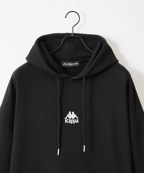 Kappa（カッパ）の「Kappa / カッパ 別注 ロゴ刺繍 ビッグシルエット 裏毛プルオーバーパーカー（パーカー・メンズ・杢グレー/ホワイト/ライトオリーブ/ブラック・FREE）」の12枚目の写真