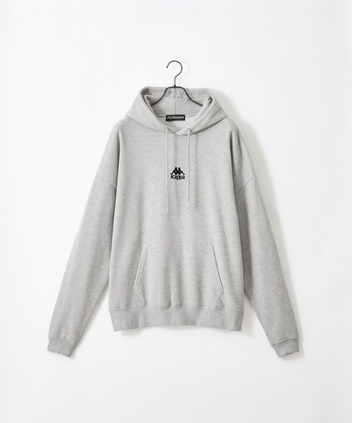 Kappa（カッパ）の「Kappa / カッパ 別注 ロゴ刺繍 ビッグシルエット 裏毛プルオーバーパーカー（パーカー・メンズ・杢グレー/ホワイト/ライトオリーブ/ブラック・FREE）」の15枚目の写真