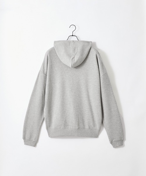 Kappa（カッパ）の「Kappa / カッパ 別注 ロゴ刺繍 ビッグシルエット 裏毛プルオーバーパーカー（パーカー・メンズ・杢グレー/ホワイト/ライトオリーブ/ブラック・FREE）」の16枚目の写真