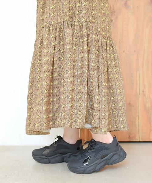 NOFALL（ノーフォール）の「デザインボリュームソールレースアップダッドスニーカー（スニーカー・レディース・ブラック/ベージュ・LL/3L/S/M/L）」の20枚目の写真