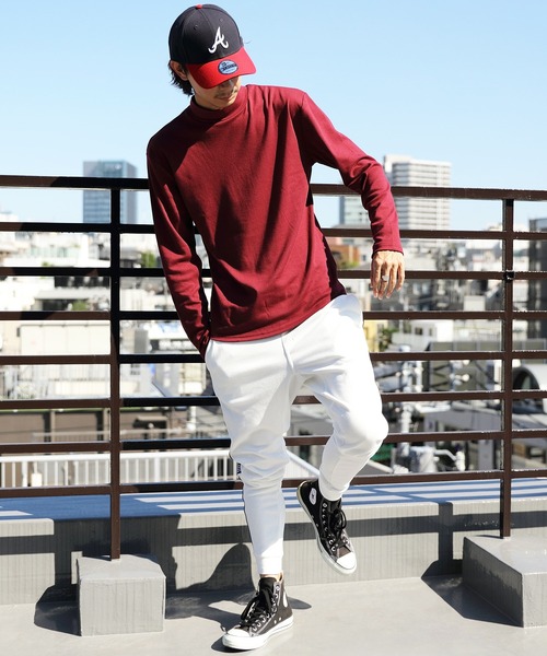 ８(eight)（エイト）の「スムースハイネック（Tシャツ/カットソー・メンズ・オフホワイト/ブラック/グレー/ワインレッド/ベージュ/グレイッシュベージュ・MEDIUM/LARGE/X-LARGE）」の16枚目の写真