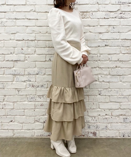 one after another NICE CLAUP（ワンアフターアナザーナイスクラップ）の「チューブハンドルスクエアミニバッグ（ショルダーバッグ・レディース・ダークブラウン/アイボリー/ピンク・FREE）」の12枚目の写真