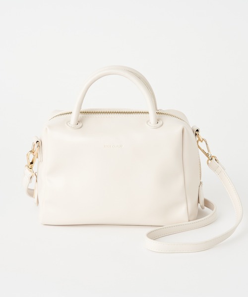 one after another NICE CLAUP（ワンアフターアナザーナイスクラップ）の「チューブハンドルスクエアミニバッグ（ショルダーバッグ・レディース・ダークブラウン/アイボリー/ピンク・FREE）」の15枚目の写真