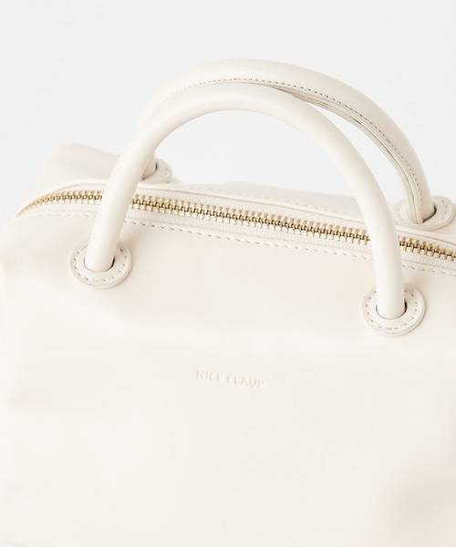 one after another NICE CLAUP（ワンアフターアナザーナイスクラップ）の「チューブハンドルスクエアミニバッグ（ショルダーバッグ・レディース・ダークブラウン/アイボリー/ピンク・FREE）」の16枚目の写真