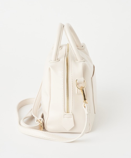 one after another NICE CLAUP（ワンアフターアナザーナイスクラップ）の「チューブハンドルスクエアミニバッグ（ショルダーバッグ・レディース・ダークブラウン/アイボリー/ピンク・FREE）」の18枚目の写真