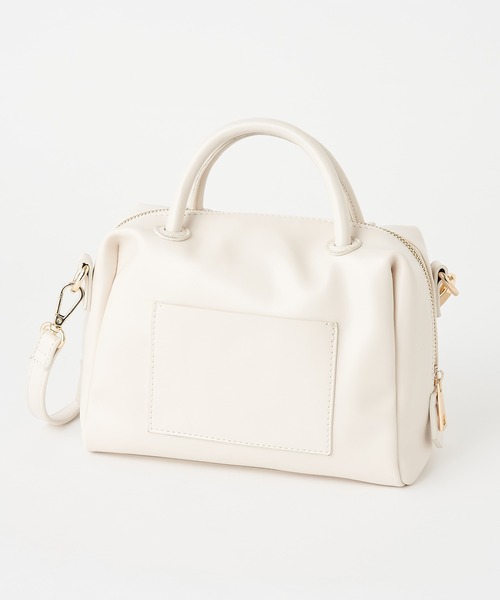 one after another NICE CLAUP（ワンアフターアナザーナイスクラップ）の「チューブハンドルスクエアミニバッグ（ショルダーバッグ・レディース・ダークブラウン/アイボリー/ピンク・FREE）」の19枚目の写真