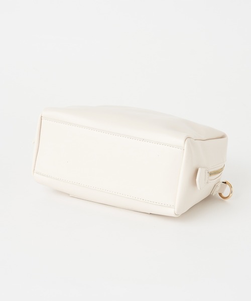 one after another NICE CLAUP（ワンアフターアナザーナイスクラップ）の「チューブハンドルスクエアミニバッグ（ショルダーバッグ・レディース・ダークブラウン/アイボリー/ピンク・FREE）」の20枚目の写真