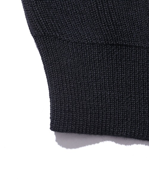 Vincent et Mireille（バンソンエミレイユ）の「Vincent et Mireille/バンソンエミレイユ 8GG AZE CREW NECK SWEATER ニット セーター ウール 畦編（ニット/セーター・メンズ・ホワイト/ブラック/カーキブラウン/スミクロ・40/42）」の12枚目の写真