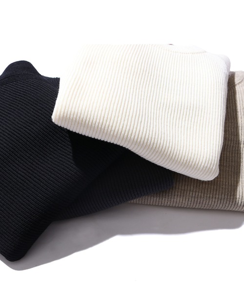 Vincent et Mireille（バンソンエミレイユ）の「Vincent et Mireille/バンソンエミレイユ 8GG AZE CREW NECK SWEATER ニット セーター ウール 畦編（ニット/セーター・メンズ・ホワイト/ブラック/カーキブラウン/スミクロ・40/42）」の13枚目の写真