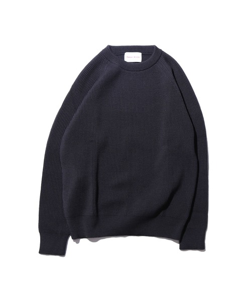 Vincent et Mireille（バンソンエミレイユ）の「Vincent et Mireille/バンソンエミレイユ 8GG AZE CREW NECK SWEATER ニット セーター ウール 畦編（ニット/セーター・メンズ・ホワイト/ブラック/カーキブラウン/スミクロ・40/42）」の18枚目の写真