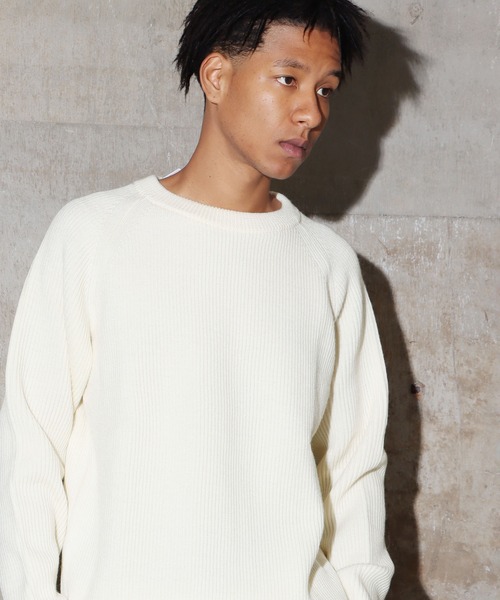 Vincent et Mireille（バンソンエミレイユ）の「Vincent et Mireille/バンソンエミレイユ 8GG AZE CREW NECK SWEATER ニット セーター ウール 畦編（ニット/セーター・メンズ・ホワイト/ブラック/カーキブラウン/スミクロ・40/42）」の19枚目の写真