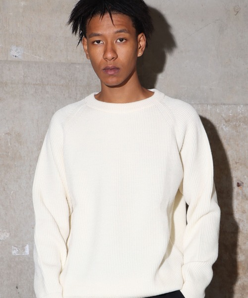 Vincent et Mireille（バンソンエミレイユ）の「Vincent et Mireille/バンソンエミレイユ 8GG AZE CREW NECK SWEATER ニット セーター ウール 畦編（ニット/セーター・メンズ・ホワイト/ブラック/カーキブラウン/スミクロ・40/42）」の20枚目の写真