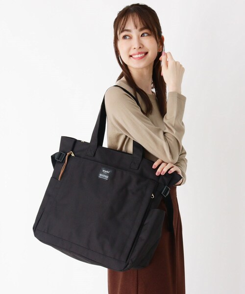 one'sterrace(ワンズテラス)の「anello POST 10Pポケットトートバッグ(トートバッグ・レディース・ブラック/グレー系・99)」の7枚目の写真