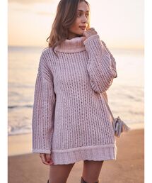 To the sea（トゥーザシー）の「モールミックスロングニットトップス（ニット/セーター）」