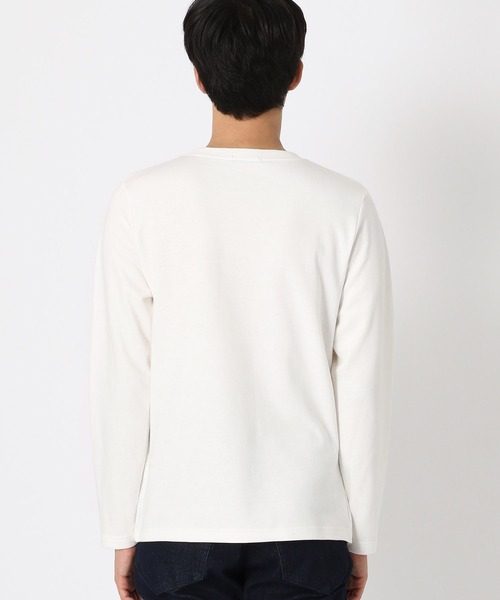COMME CA ISM(コムサイズム)の「ニット×カットソー コンビTシャツ(Tシャツ/カットソー・メンズ・ホワイト/ブラック・MEDIUM/LARGE)」の7枚目の写真