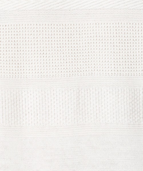 COMME CA ISM(コムサイズム)の「ニット×カットソー コンビTシャツ(Tシャツ/カットソー・メンズ・ホワイト/ブラック・MEDIUM/LARGE)」の11枚目の写真