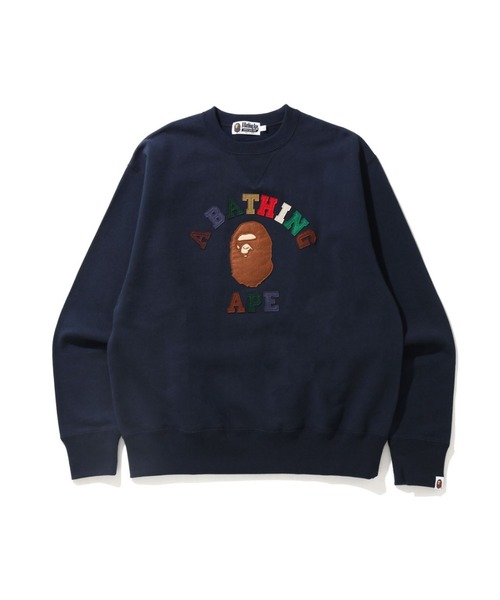 A BATHING APE（アベイシングエイプ）の「COLLEGE APPLIQUE RELAXED CREWNECK M（スウェット・メンズ・ブラック/ネイビー/グレー/バーガンディー・SMALL/MEDIUM/LARGE/X-LARGE/XX-LARGE）」の3枚目の写真
