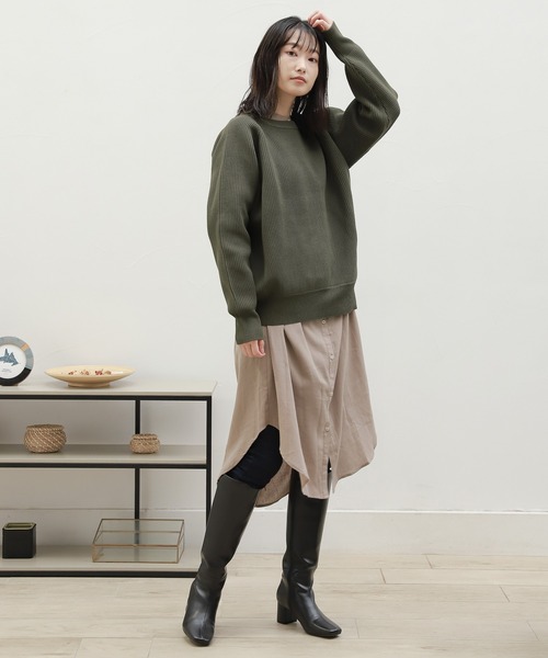 LAKOLE(ラコレ)の「フェイクレザーロングブーツ / 238692(ブーツ・レディース・ブラック/サンドベージュ・LARGE/MEDIUM)」の10枚目の写真