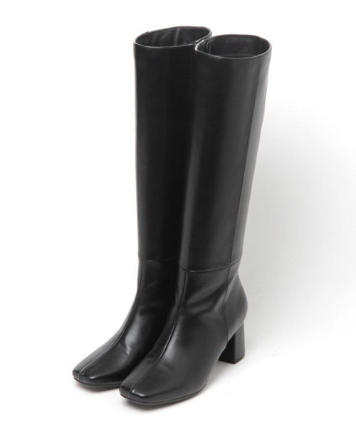 LAKOLE(ラコレ)の「フェイクレザーロングブーツ / 238692(ブーツ・レディース・ブラック/サンドベージュ・LARGE/MEDIUM)」の11枚目の写真