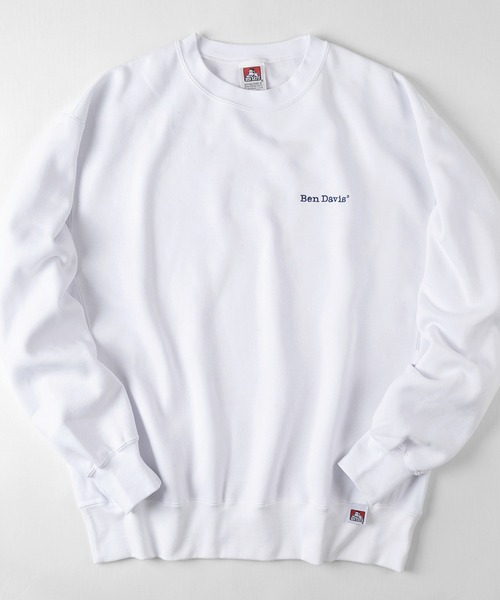 BEN DAVIS(ベンデイビス)の「【BEN DAVIS/ベンデイビス】ヘビーウエイト ワンポイント ブランドロゴスウェット/トレーナー(スウェット・メンズ・ホワイト/ブラック/オリーブ/グリーン/オートミール/ダークオレンジ・M/L/XL)」の2枚目の写真