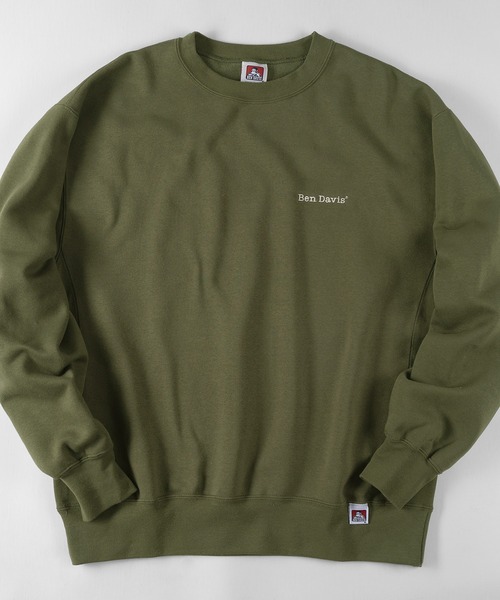 BEN DAVIS(ベンデイビス)の「【BEN DAVIS/ベンデイビス】ヘビーウエイト ワンポイント ブランドロゴスウェット/トレーナー(スウェット・メンズ・ホワイト/ブラック/オリーブ/グリーン/オートミール/ダークオレンジ・M/L/XL)」の1枚目の写真