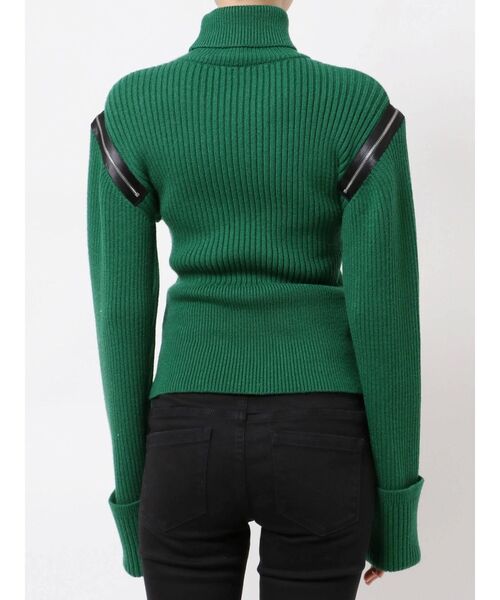 EMODA（エモダ）の「ショルダージップタックニット（ニット/セーター・レディース・ホワイト/ブラック/グリーン・FREE）」の14枚目の写真