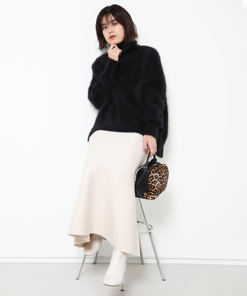 Rouge vif(ルージュヴィフ)の「FOXタートルニットプルオーバー(ニット/セーター・レディース・アイボリー/ラベンダー/ブラック・フリー)」の9枚目の写真