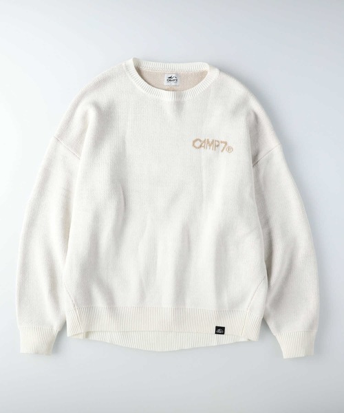 CAMP7（キャンプセブン）の「【CAMP7】マウンテンバックロゴニット（ニット/セーター・レディース・ベージュ/ブラック/オフホワイト・L）」の16枚目の写真