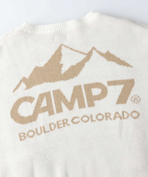 CAMP7（キャンプセブン）の「【CAMP7】マウンテンバックロゴニット（ニット/セーター・レディース・ベージュ/ブラック/オフホワイト・L）」の21枚目の写真