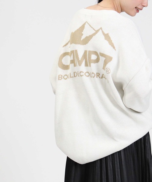 セール】【CAMP7】マウンテンバックロゴニット（ニット/セーター