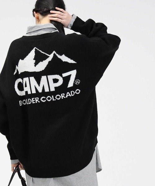 CAMP7（キャンプセブン）の「【CAMP7】マウンテンバックロゴニット（ニット/セーター・レディース・ベージュ/ブラック/オフホワイト・L）」の11枚目の写真