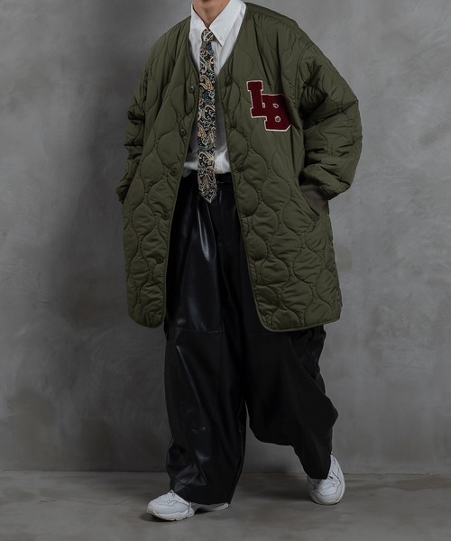 kutir（クティール）の「ワッペン付きキルティングジャケット（その他アウター・メンズ・ブラック/カーキ・MEDIUM/LARGE）」の13枚目の写真