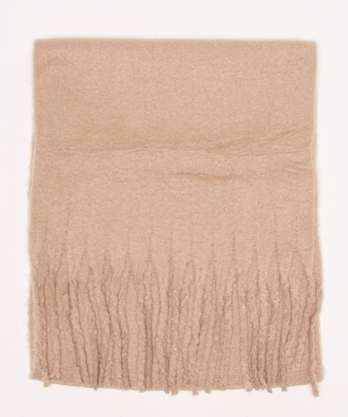 PairPair(ペアペア)の「もこもこマフラー(ユニセックス)(マフラー・レディース・アイボリー/ライトベージュ・FREE)」の5枚目の写真