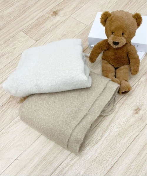 PairPair(ペアペア)の「もこもこマフラー(ユニセックス)(マフラー・レディース・アイボリー/ライトベージュ・FREE)」の11枚目の写真