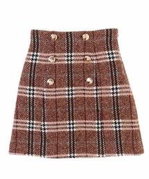台形チェックスカート