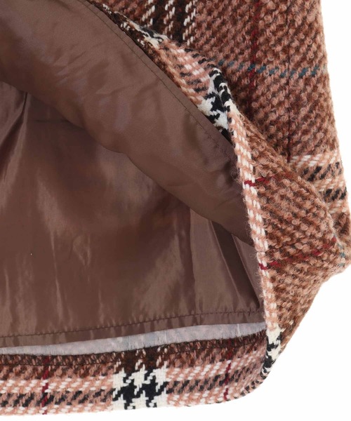 31 Sons de mode(トランテアン ソン ドゥ モード)の「台形チェックスカート(スカート・レディース・ネイビー/ピンク/ベージュ・38/36)」の20枚目の写真