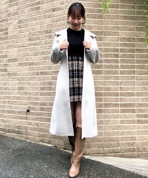 31 Sons de mode(トランテアン ソン ドゥ モード)の「台形チェックスカート(スカート・レディース・ネイビー/ピンク/ベージュ・38/36)」の14枚目の写真